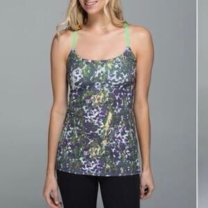 Lululemon Dancing Warrior Tank Floral Sport Multicolor Pistachio Size 4
